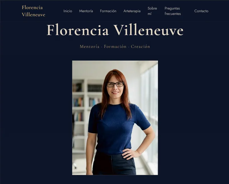 Proyecto Florencia Villeneuve - Sitio Web para mentora y guía en simbología, arte y psicología